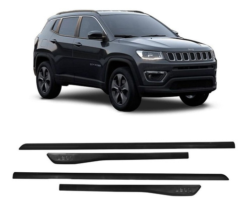 Friso Lateral Jeep Compass 2017 A 2021 Preto Carbon Top Mix