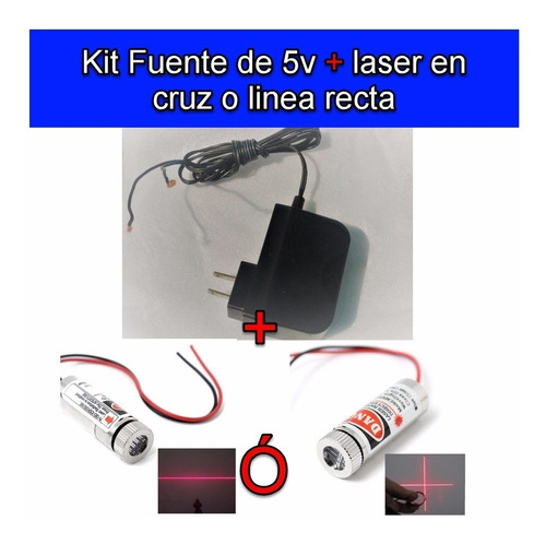 Kit Laser Rojo Mas Fuente De Alimentación 