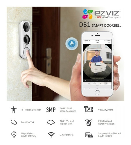 Timbre Ip Wi-fi Ezviz Csdb1