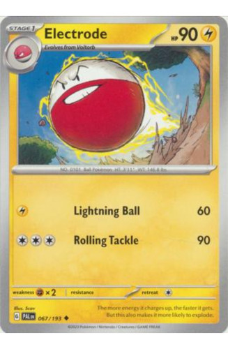 Tarjeta Pokemon Electrode 067/193 C Ingles Obsidia Flames