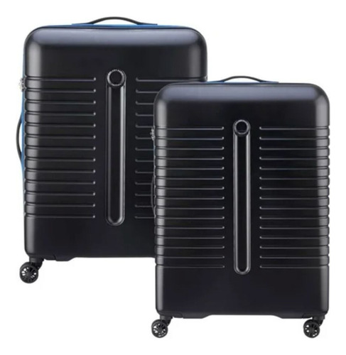 Set De 2 Maletas Delsey 24 Y 28 Resistentes Original Negro Negro