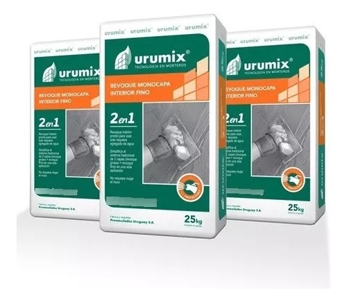 Revoque Urumix 2 En 1 ( 5 Bolsas X 25 Kg.