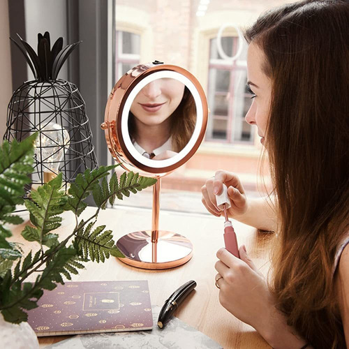 Navaris Led Illuminated Makeup Mirror - Espejo De Vanidad De