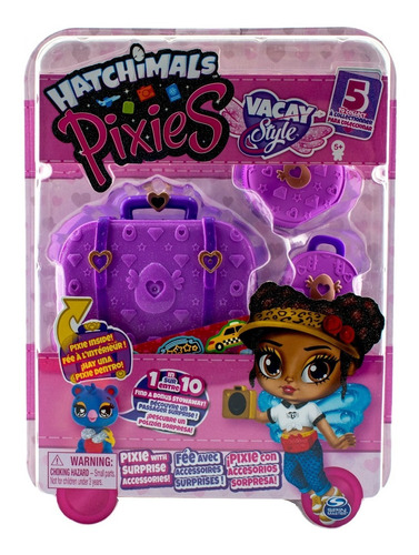 Hatchimals Pixies Vacay Style Pack 4pz Violeta Spin Master