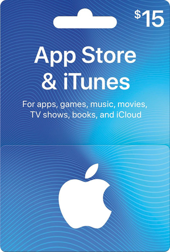 Tarjeta Itunes Apps Store 15 Usd Entrega Inmediata