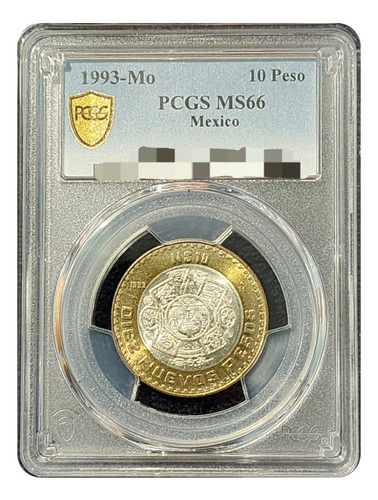 Moneda 10 Nuevos Pesos 1993 Piedra Del Sol Pcgs Ms66