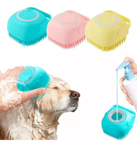 Cepillo De Baño Para Mascotas Silicone Shampoo Masaje 4 Pzs