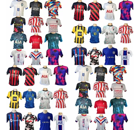 Kit 10 Camisas De Times De Futebol Europeu (bordada) Atacado