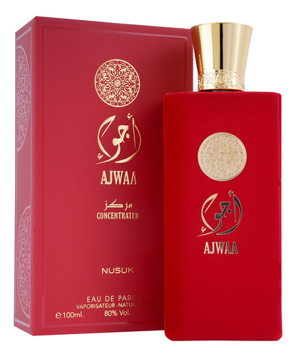 Edp 100ml Nusuk Ajwaa Concentrated Red  Women