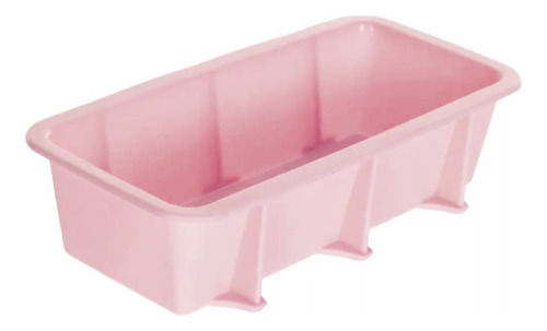 Molde Budin Budinera 25 Cm Carol Todo Silicona Rosa Pastel 