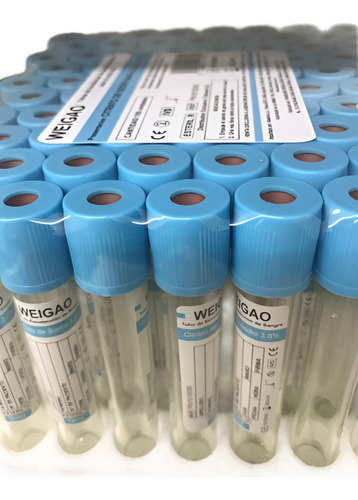 Tubos Para Prp Citrato De Sodio Al Vacío 3.8% 9ml X 100 Unid