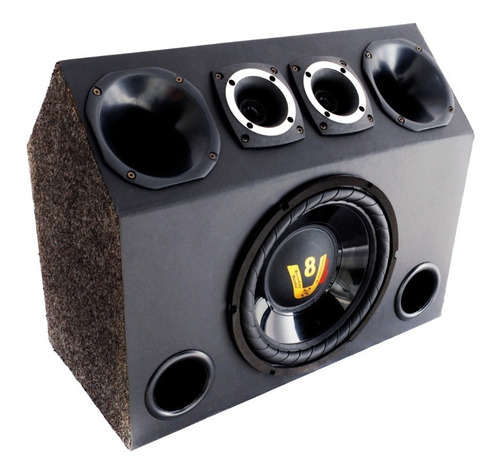 Imagem 5 de 7 de Caixa Trio Som Automotivo Carro Completa Sub Modulo Digital