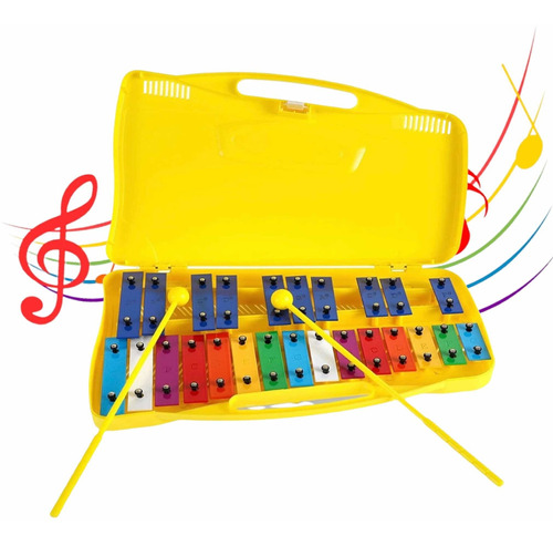 Metalofono Cromatico Infantil Escolar 25 Notas Musicales 