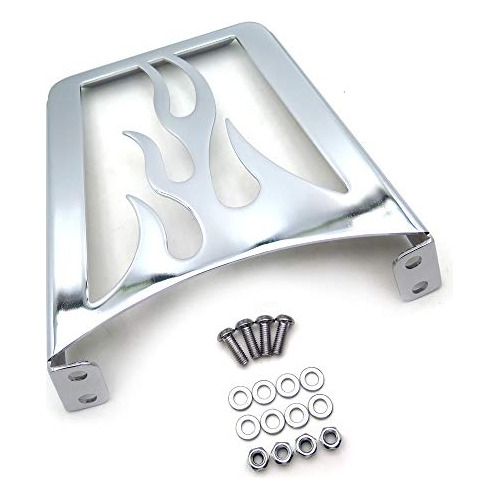 Mt155-f-cd Chrome Flame Sissy Bar Portaequipajes Compat...