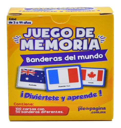 Juego De Memoria De Banderas Del Mundo