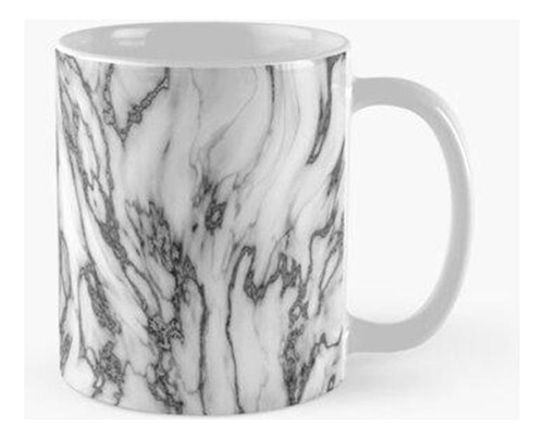 Taza Textura De Mármol Líquido Ágata Brillante Blanco Y Negr