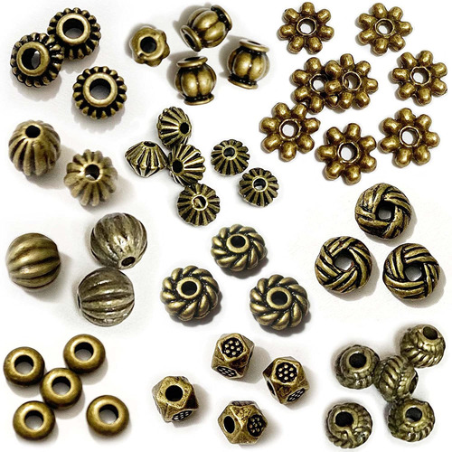 Beadãjewelry Bronce Spacer Beads Kit 500pcs Hallazgos D...