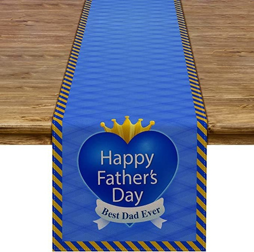 Feliz Día Del Padre Corredor De Mesa Mejor Papá Nunca Mante