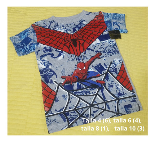 Franelas De Niños, Varios Diseños De Spiderman