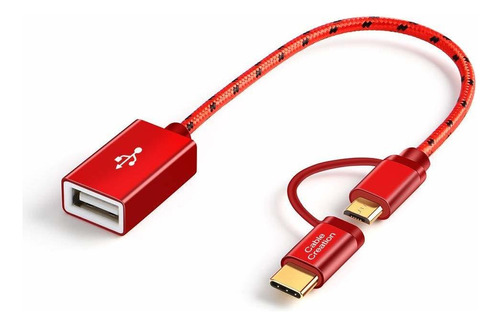 Adaptador Usb Cable  Micro  Y Tipo C A  2.0 Hembra, Cab Ctr