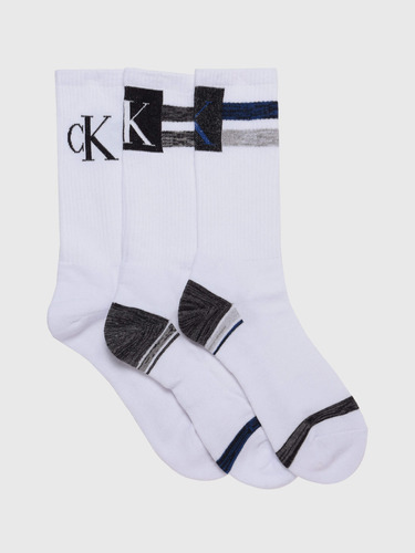 Pack X3 Calcetas Blancas Calvin Klein Hombre