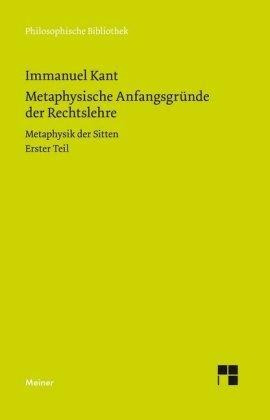 Metaphysische Anfangsgründe Der Rechtslehre - Imm (alemán)