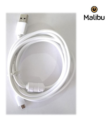 Imagen 1 de 7 de Cable Usb A Micro Usb 3 Metros Con Filtro Malibu