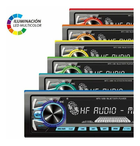 Estereo Bluetooth Para Auto Caratula Desmontable Hf-146ub