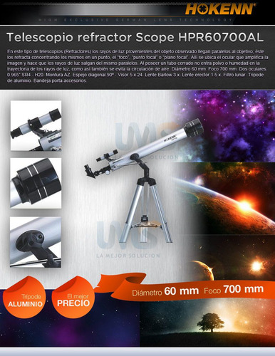 Telescopio Astroterrestre Hokenn Hpr60700