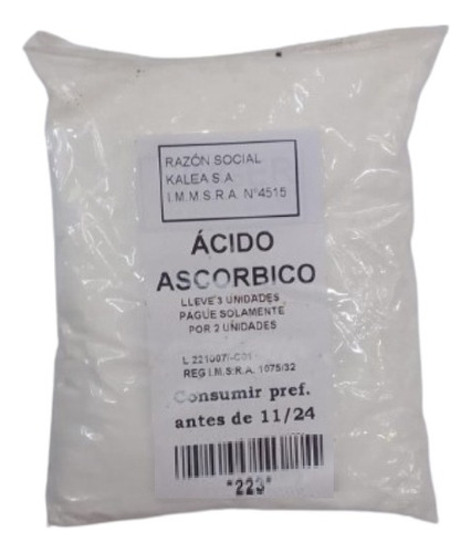 Acido Ascórbico 1k. Lleve 3 Pague 2.