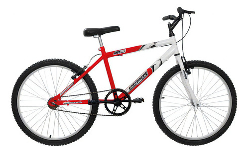 Bicicleta Masculina Aro 24 Ultra Bikes Bicolor S/ Marcha Cor Vermelho Ferrari