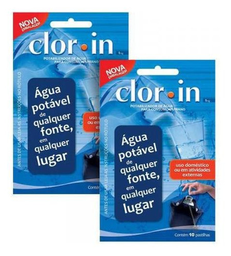 Kit 2 Clorin 1mg - Pastilha Purificadora De Água