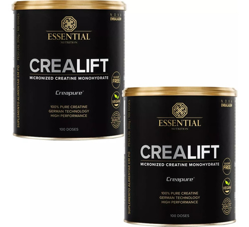 Kit 2 Crealift Creapure Essential Total 200 Doses - Com Nf