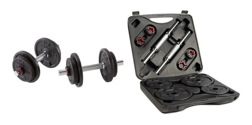 Kit De Pesas 20 Kg Mancuerna Desarmable Ajustable Mancuernas