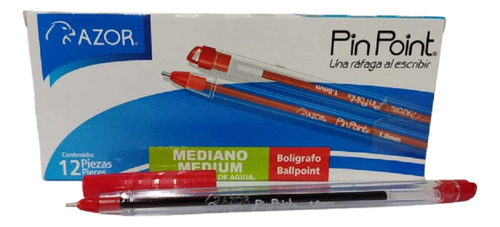 60 Pz Bolígrafo Pin Point Azor Punta Mediana 1.0 Mm