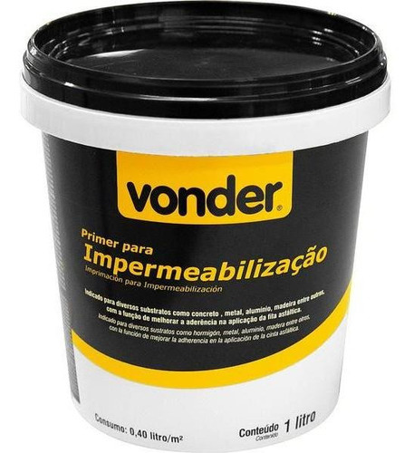 Primer Para Impermeabilizante 1,0 Litro  - Vonder