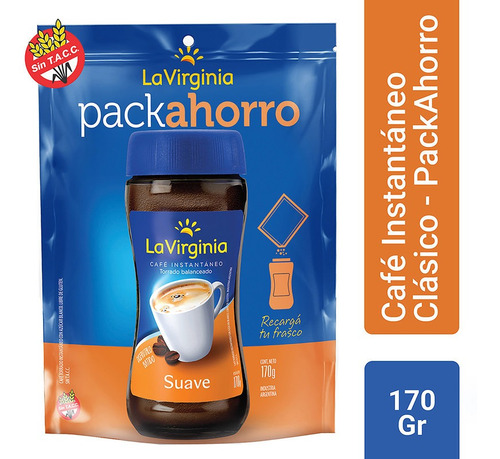 Cafe Instantaneo Suave La Virginia Repuesto 170 Gr