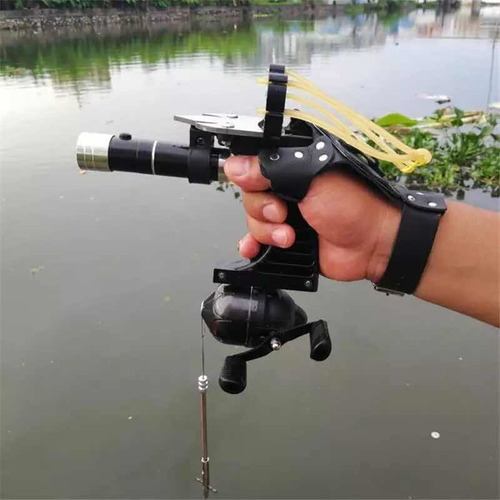 Estilingue De Pesca Kit Atirador De Caça Peixe Flecha