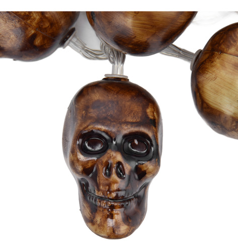 Cadena Led Con Forma De Calavera Para Halloween, 10 Led, Hor