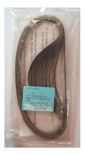 10 Lijas De Banda Makita 9 X 533 Mm Grano Aa120 A-34481