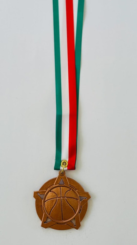 Medallas De Basquetbol Tricolor