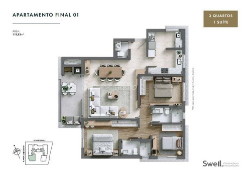 Imagem 9 de 15 de Apartamento - Agua Verde - Ref: 2979 - V-2979