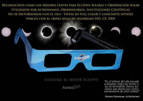 Oferta 5 Lentes Explora Para Eclipses Solares. Certificados