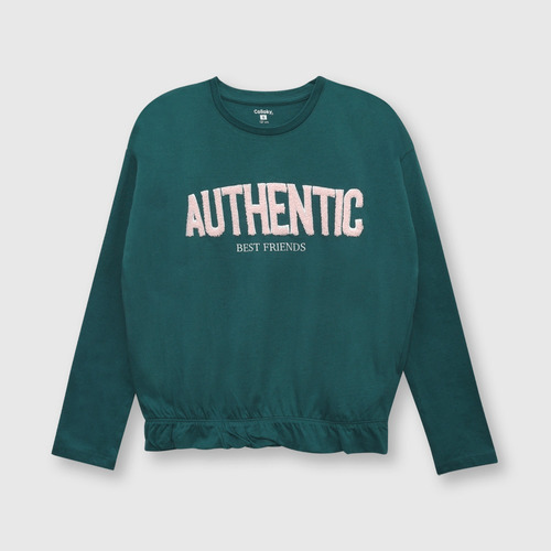 Polera De Niña Sport Green / Verde (2 A 12 Años)