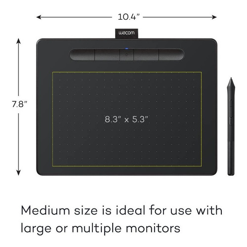 Tableta Grafica Dibujo 8x11'' Diseño Dibujo Wacom Bluetooth