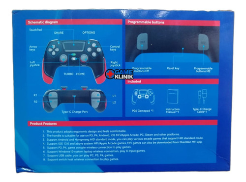 Control Inalámbrico Compatible Con Pc Celulares Ps4/3 Switch