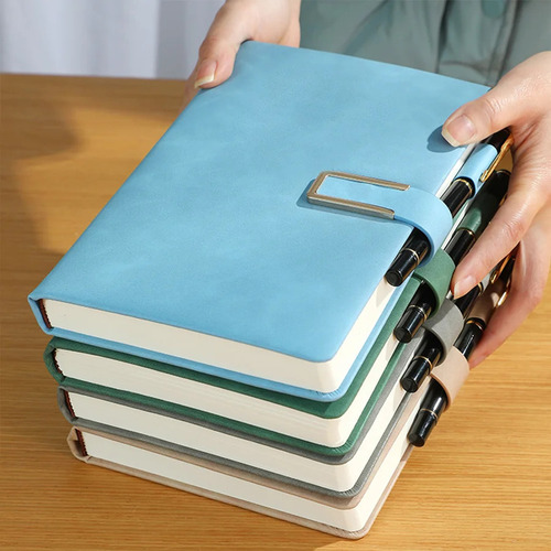 Hu Cuaderno De Cuero Retro A5 - Estudiante, Conferencia