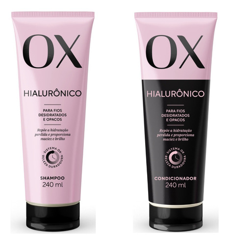  Kit Ox Hialurônico Shampoo E Condicionador 240ml Cada