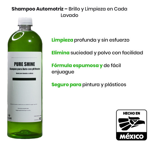 Shampoo Para Auto Ph Neutro 4l Espuma Y Brillo + Microfibras