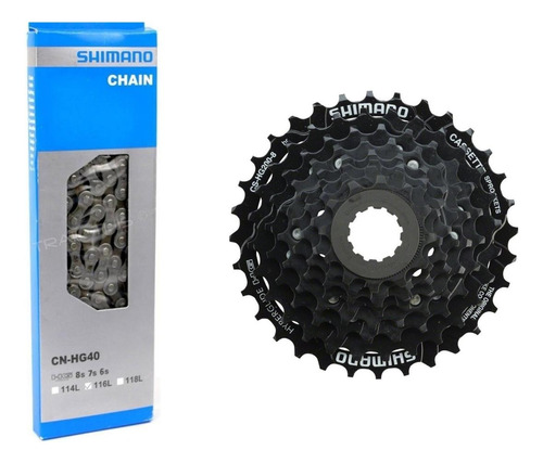  Cadena Shimano Hg40 + Piñon Shimano 8v Cassete- Oscar Bikes